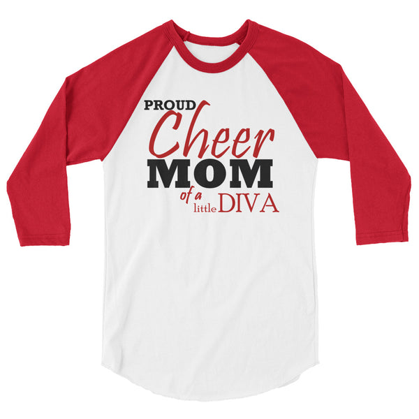 Cheer Diva 3/4 Sleeve Raglan Shirt