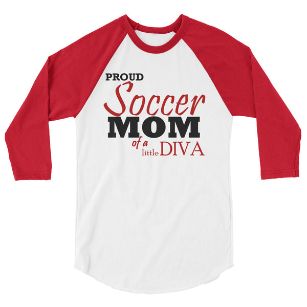 Soccer Diva 3/4 Sleeve Raglan Shirt